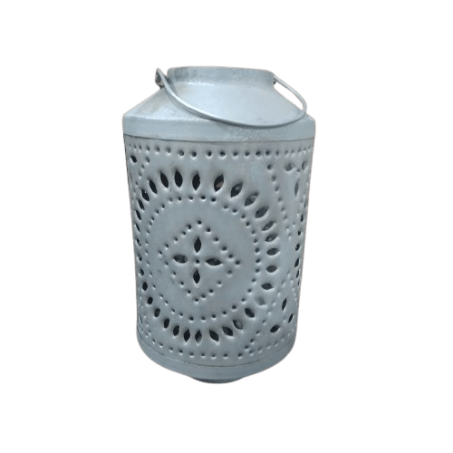 IRON LANTERN CANDLE HOLDER (NATURAL) 